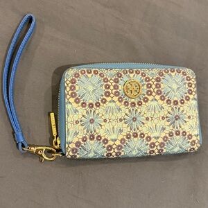 Tory Burch Blue Wallet Wristlet